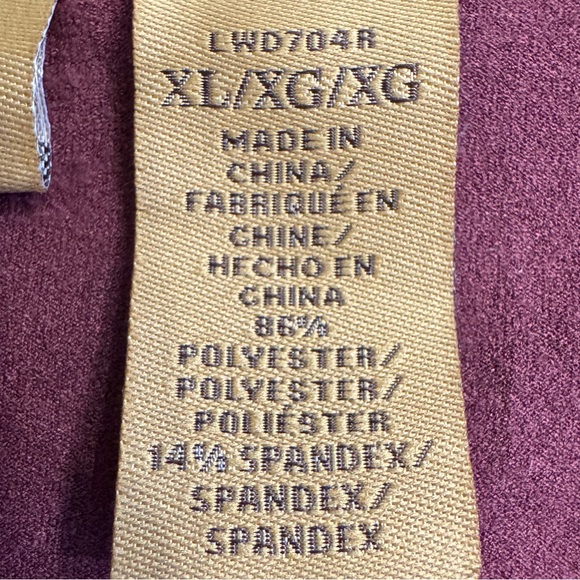 WRANGLER Fringed Suede Dress Cowgirl Country Wester Marron Burgundy Wine Sz XL - Picture 11 of 12